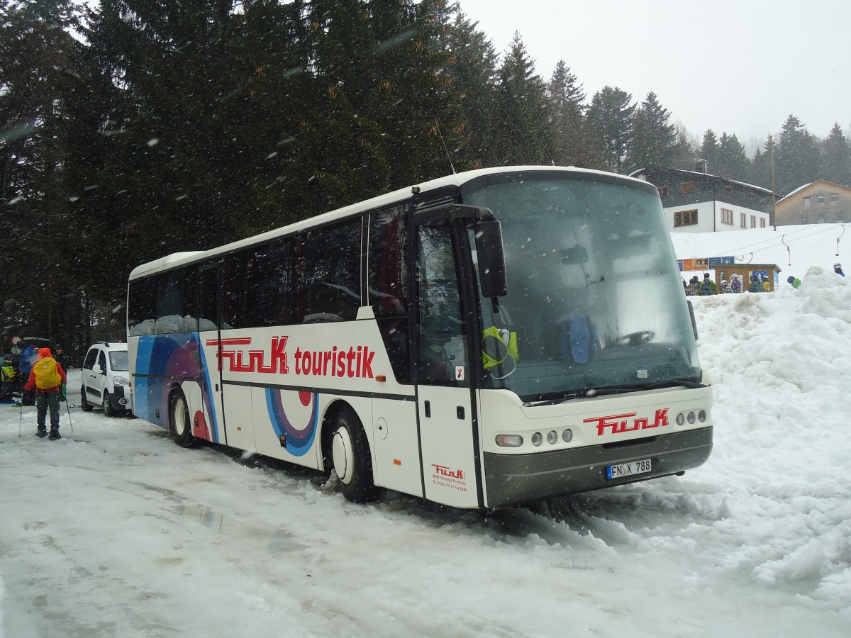 (137'621) - Aus Deutschland: Funk, Tettnang - FN-X 788 - Neoplan am 22. Januar 2012 in Egg, Schetteregg