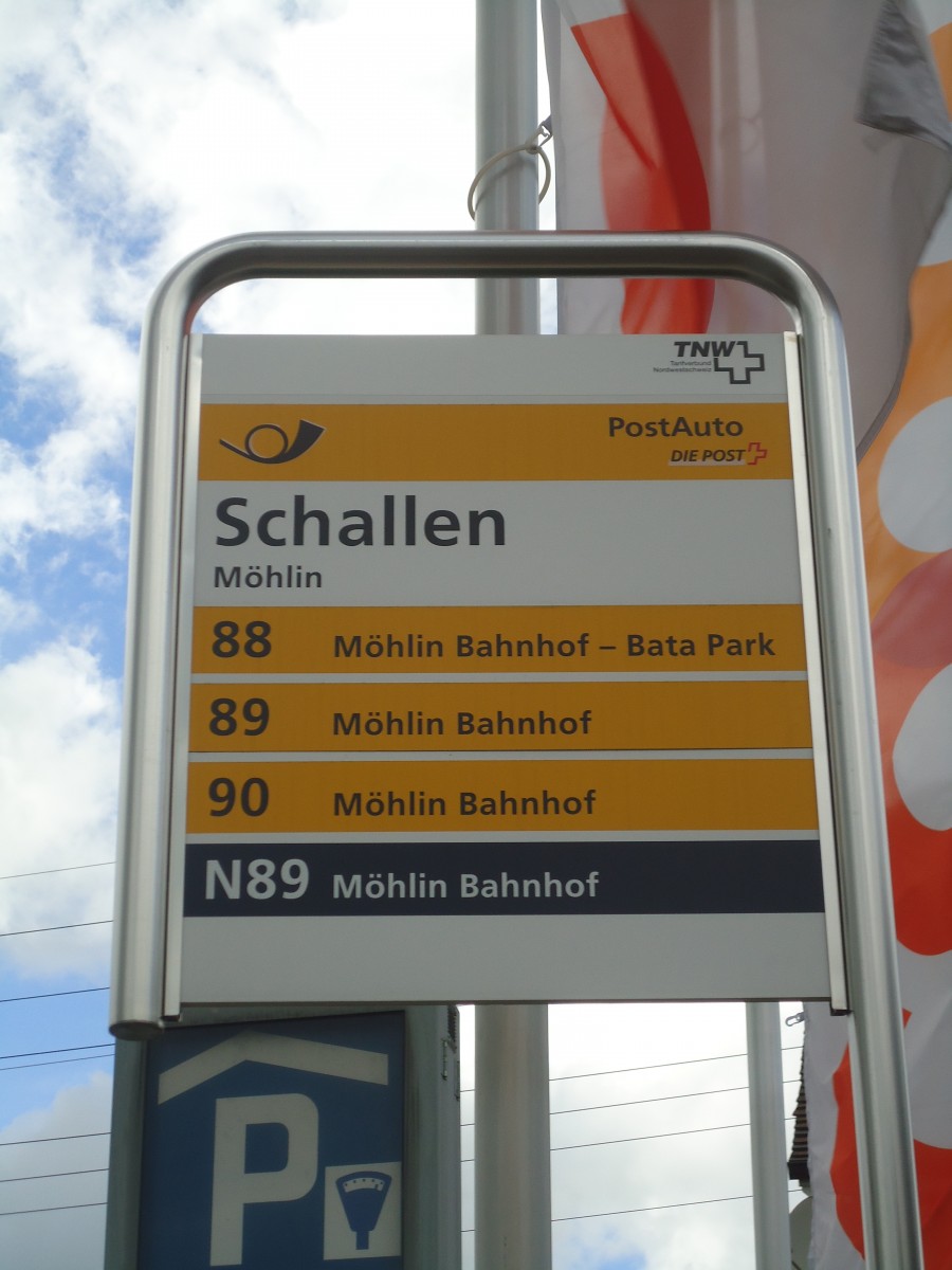 (138'693) - PostAuto-Haltestelle - Mhlin, Schallen - am 6. Mai 2012