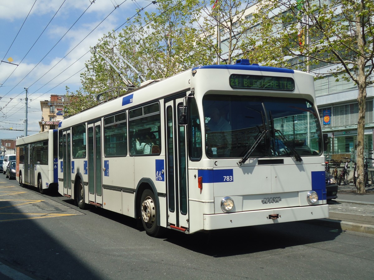 (138'748) - TL Lausanne - Nr. 783 - NAW/Lauber Trolleybus am 13. Mai 2012 beim Bahnhof Lausanne