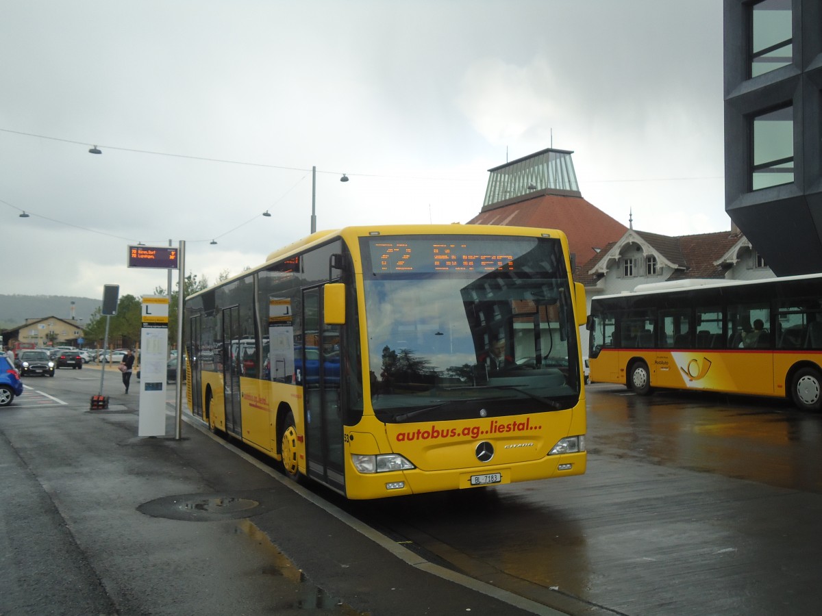 (138'880) - AAGL Liestal - Nr. 53/BL 7183 - Mercedes am 16. Mai 2012 beim Bahnhof Liestal