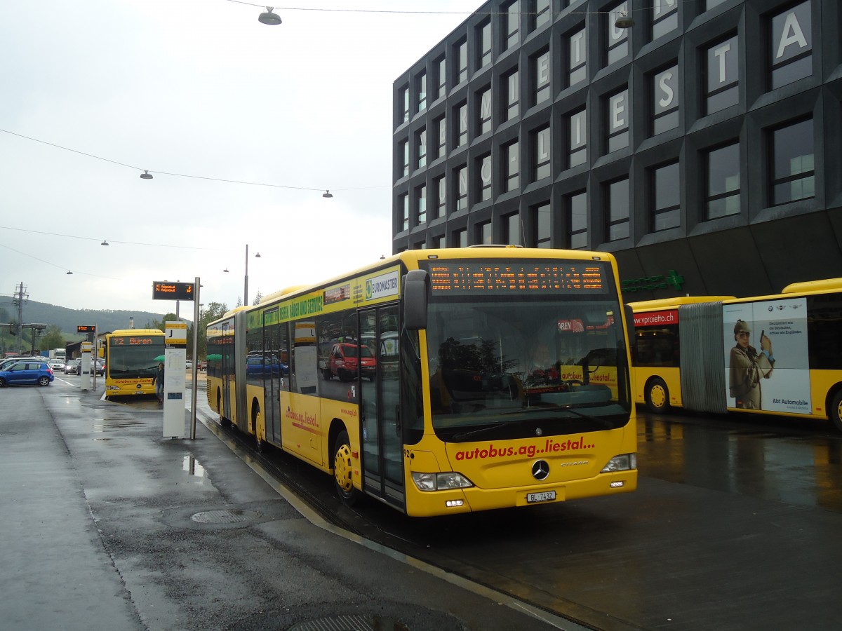 (138'891) - AAGL Liestal - Nr. 92/BL 7432 - Mercedes am 16. Mai 2012 beim Bahnhof Liestal