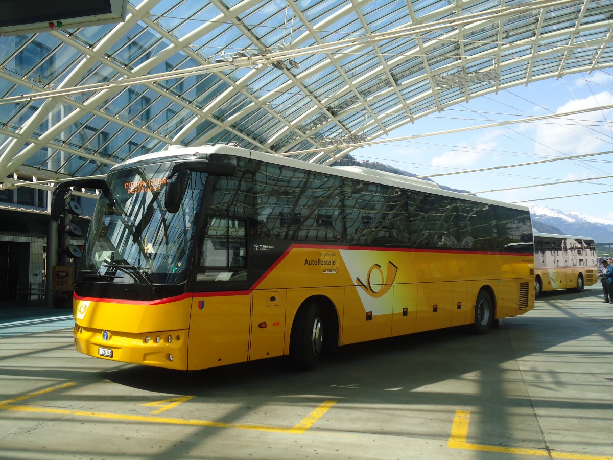 (139'008) - AutoPostale Ticino - TI 237'648 - Temsa am 20. Mai 2012 in Chur, Postautostation