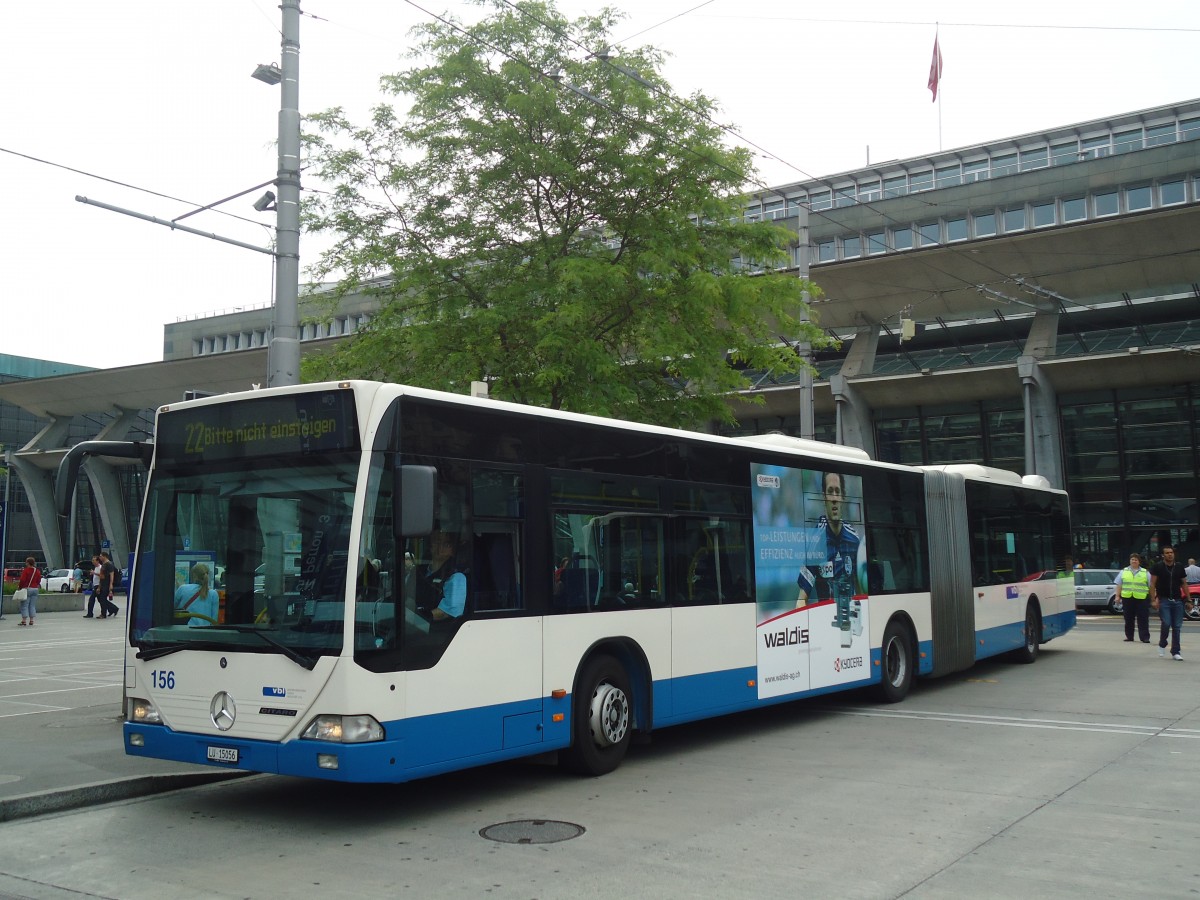 (139'109) - VBL Luzern - Nr. 156/LU 15'056 - Mercedes am 27. Mai 2012 beim Bahnhof Luzern