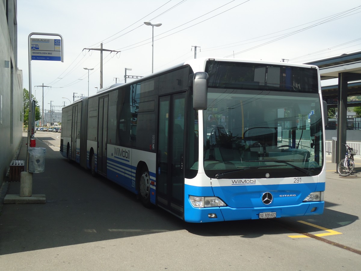 (139'131) - WilMobil, Wil - Nr. 291/SG 308'602 - MAN am 27. Mai 2012 in Weinfelden, BBZ 