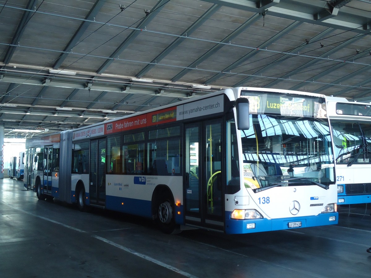 (139'271) - VBL Luzern - Nr. 138/LU 199'438 - Mercedes am 2. Juni 2012 in Luzern, Depot