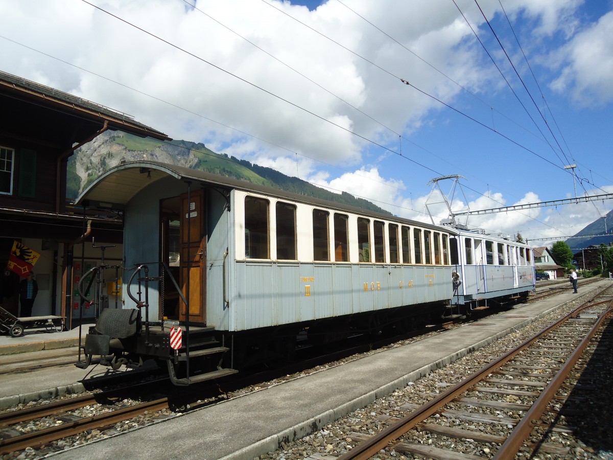 (139'344) - MOB-Personenwagen - Nr. 45 - am 10. Juni 2012 im Bahnhof Lenk