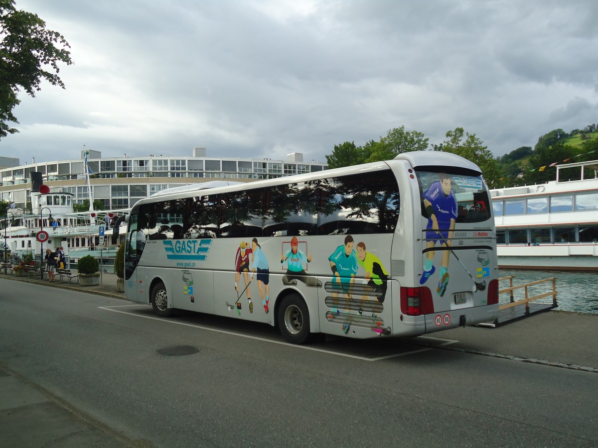 (139'475) - Gast, Utzenstorf - BE 42'011 - MAN am 13. Juni 2012 bei der Schifflndte Thun