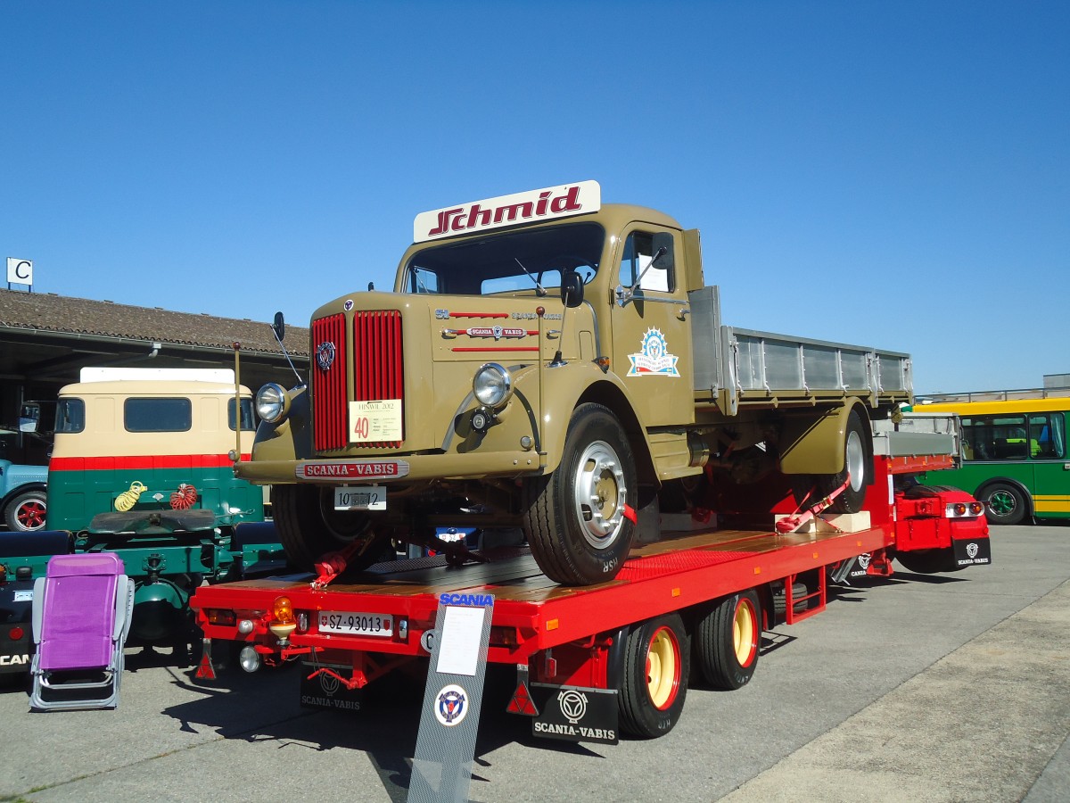 (139'584) - Schmid, Bch - Scania am 16. Juni 2012 in Hinwil, AMP