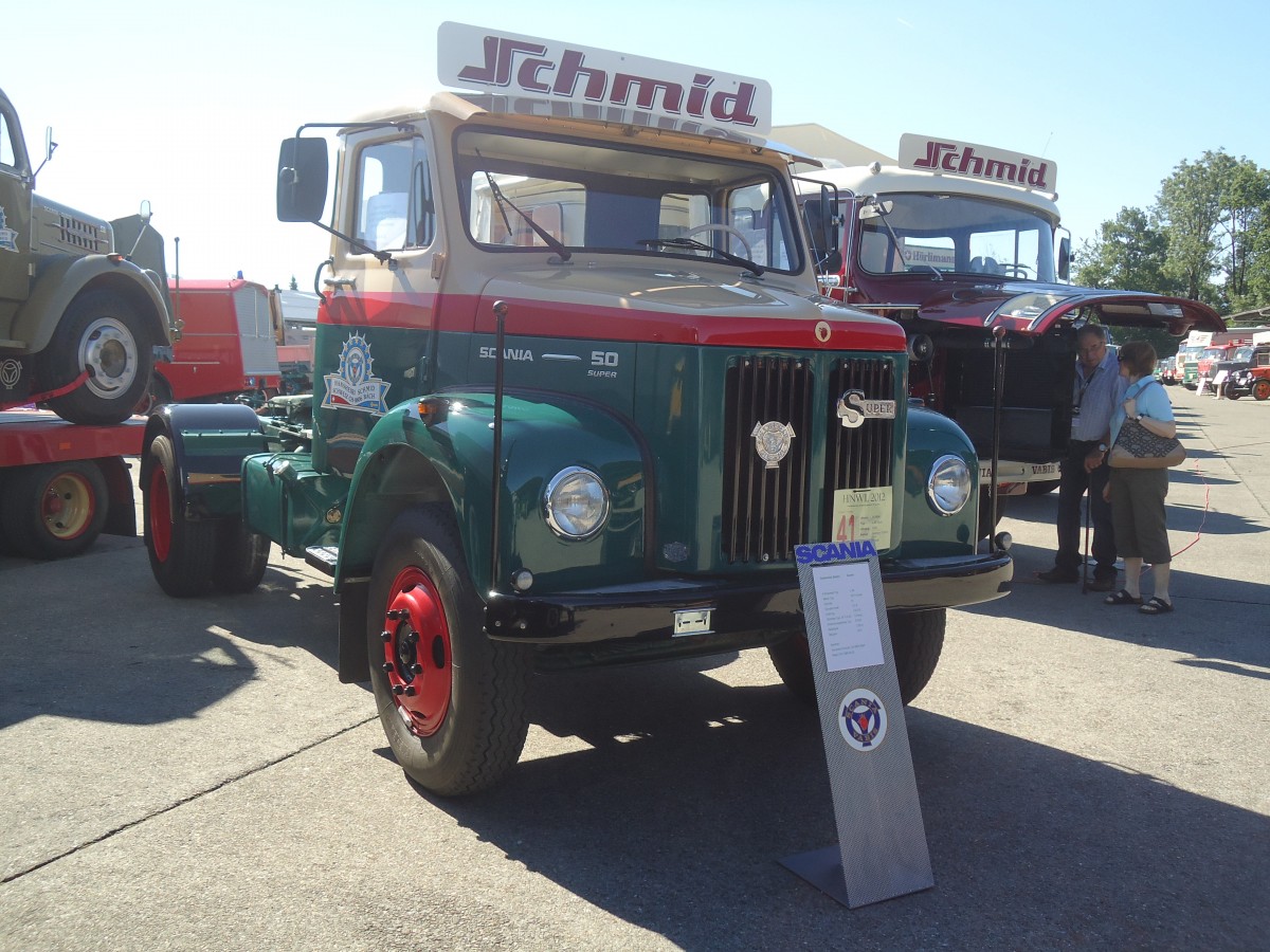 (139'585) - Schmid, Bch - Scania am 16. Juni 2012 in Hinwil, AMP