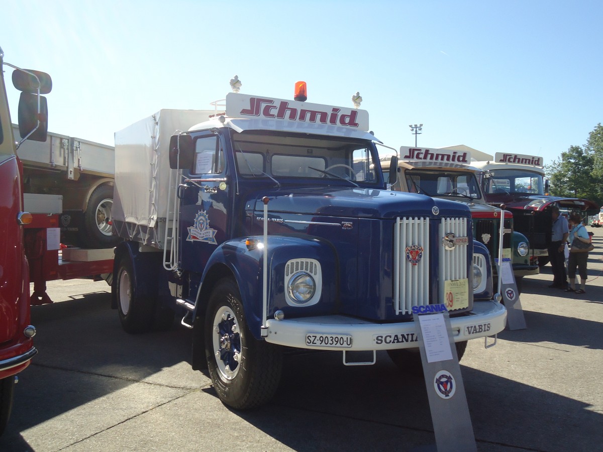 (139'586) - Schmid, Bch - SZ 90'390 U - Scania am 16. Juni 2012 in Hintwil, AMP