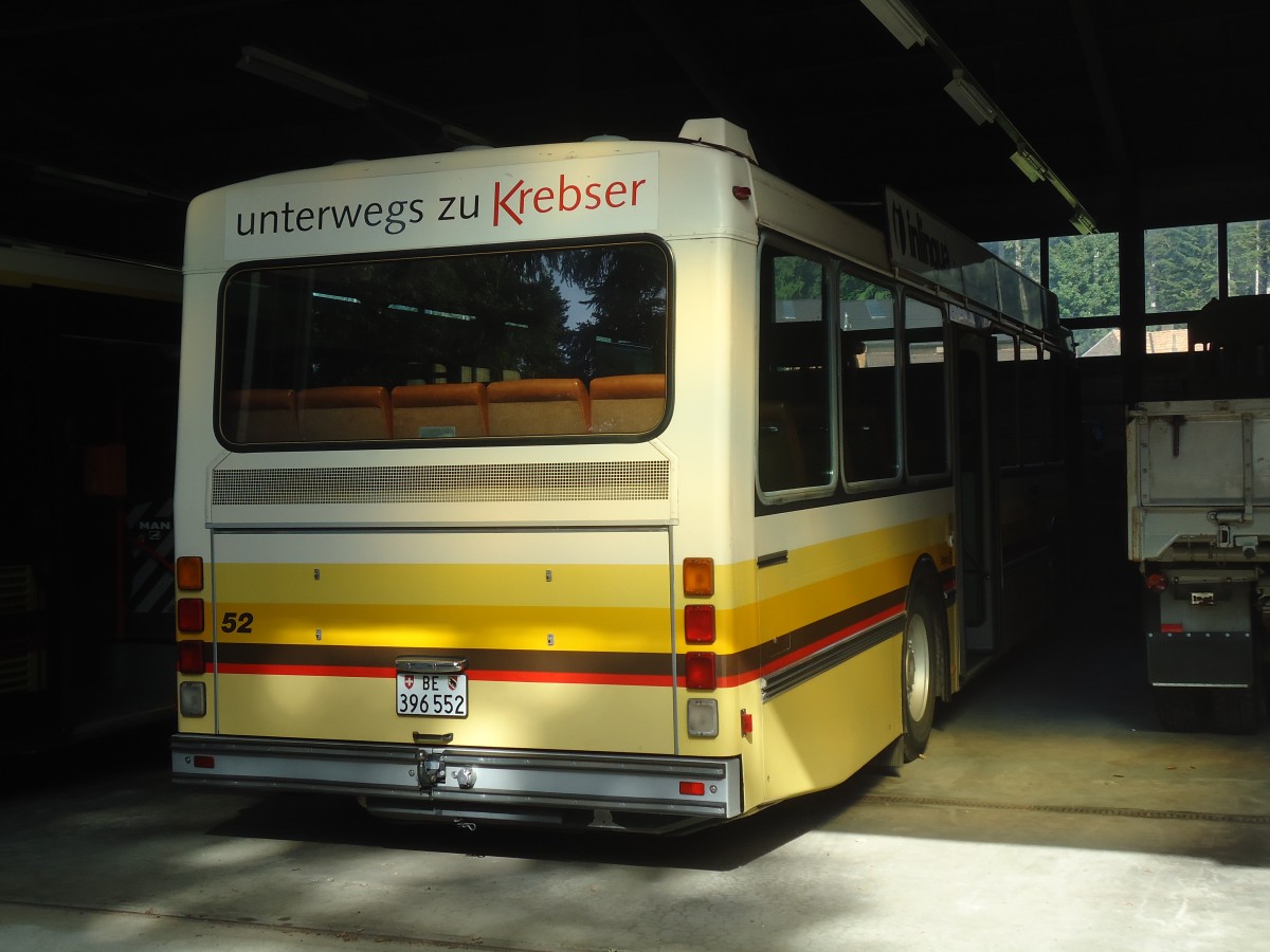 (139'966) - STI Thun - Nr. 52/BE 396'552 - Saurer/R&J am 24. Juni 2012 in Heimenschwand, Garage