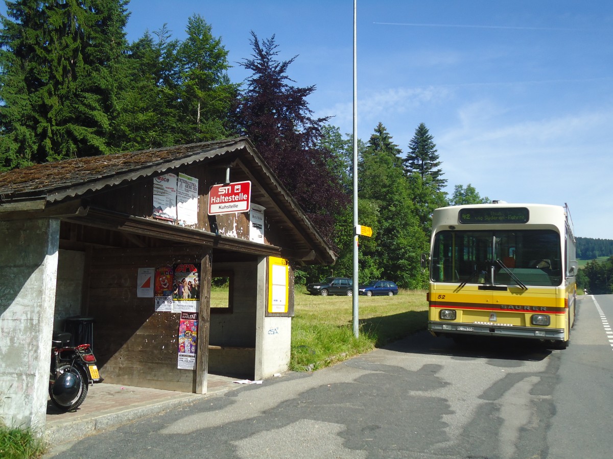 (139'981) - STI Thun - Nr. 52/BE 396'552 - Saurer/R&J am 24. Juni 2012 in Heimenschwand, Kuhstelle