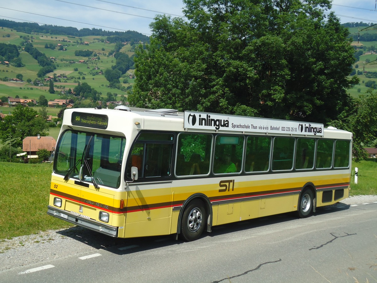 (140'029) - STI Thun - Nr. 52/BE 396'552 - Saurer/R&J am 24. Juni 2012 bei Forst