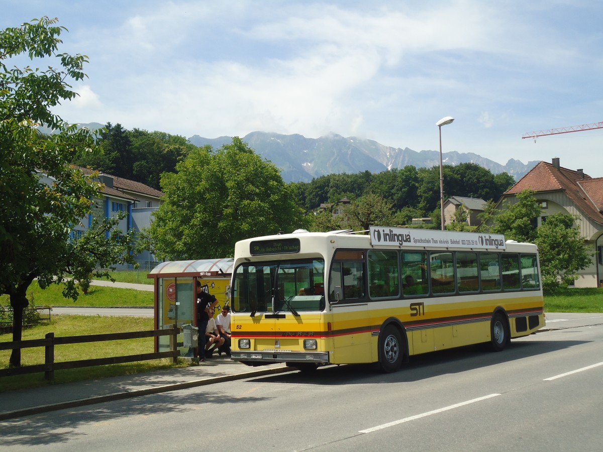 (140'049) - STI Thun - Nr. 52/BE 396'552 - Saurer/R&J am 24. Juni 2012 in Thierachern, Egg