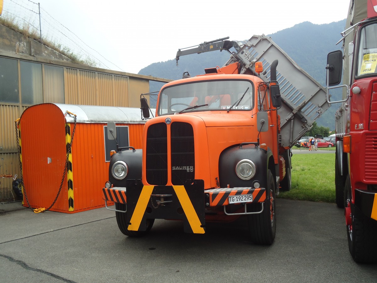 (140'217) - TG 192'295 - Saurer am 30. Juni 2012 in Interlaken, Flugplatz