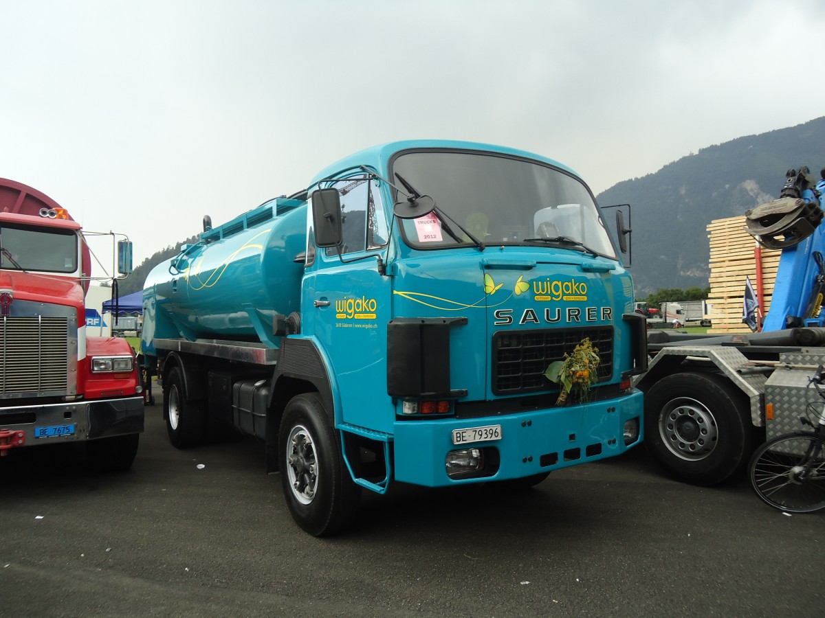 (140'226) - Wigako, Sderen - BE 79'396 - Saurer am 30. Juni 2012 in Interlaken, Flugplatz
