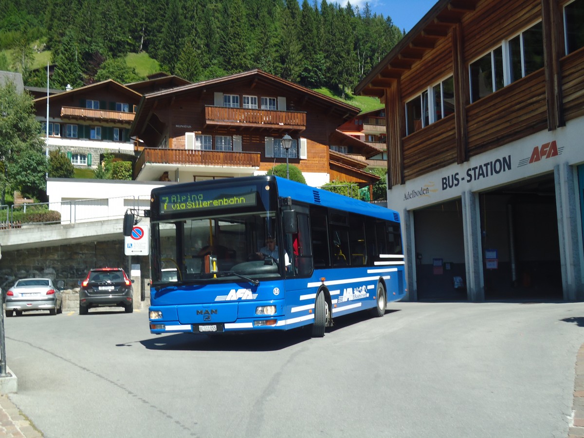 (140'985) - AFA Adelboden - Nr. 55/BE 611'055 - MAN/Gppel am 1. August 2012 beim Autobahnhof Adelboden