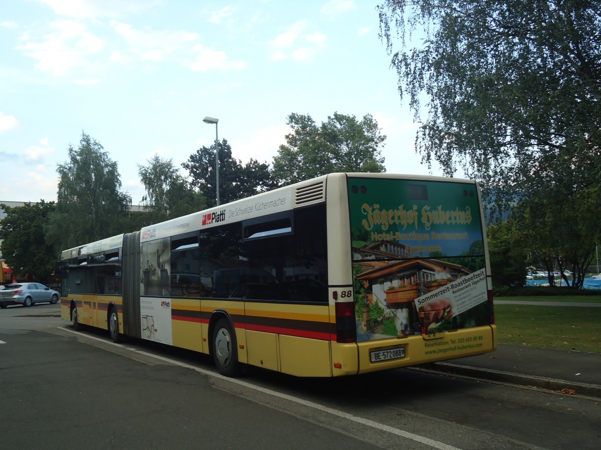 (141'009) - STI Thun - Nr. 88/BE 572'088 - MAN am 3. August 2012 in Thun, Lachen