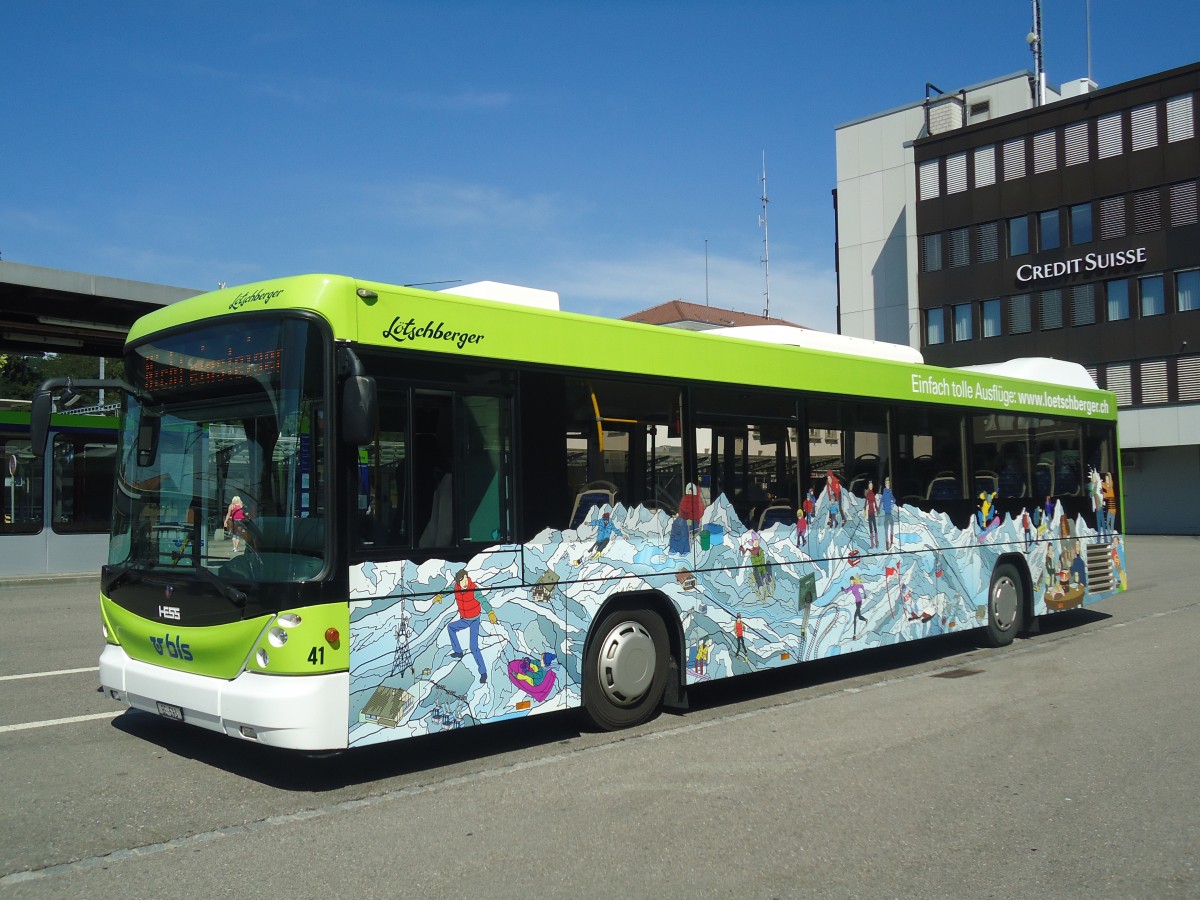 (141'129) - Busland, Burgdorf - Nr. 41/BE 593 - Scania/Hess am 15. August 2012 beim Bahnhof Burgdorf