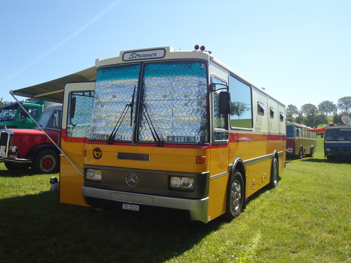 (141'172) - Treuthardt, Tgerwilen - TG 2112 - Mercedes/Lauber (ex P 19'915; ex Lehner, Brchen Nr. 2) am 18. August 2012 in Affeltrangen, Kreuzegg 