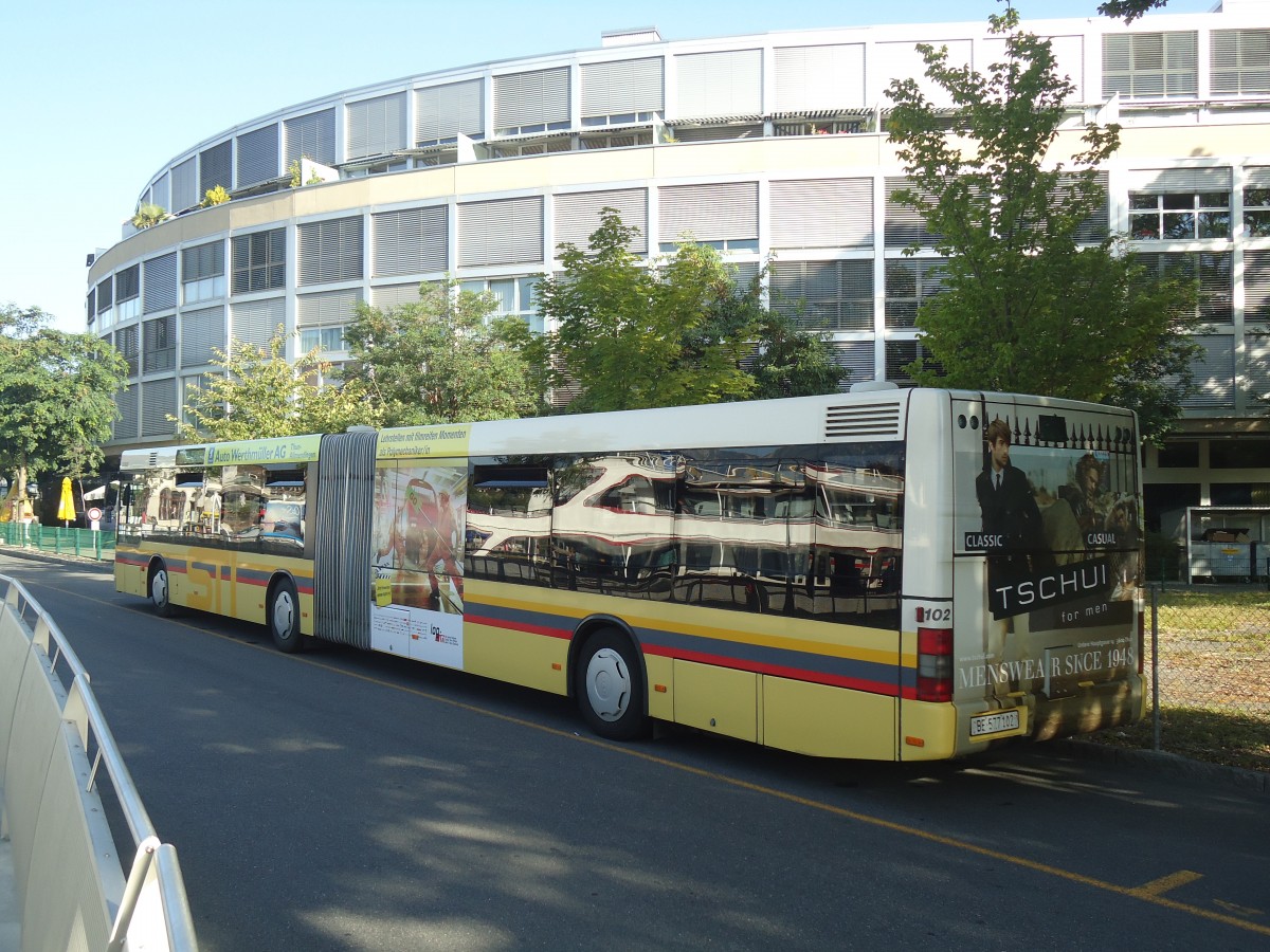 (141'226) - STI Thun - Nr. 102/BE 577'102 - MAN am 19. August 2012 bei der Schifflndte Thun