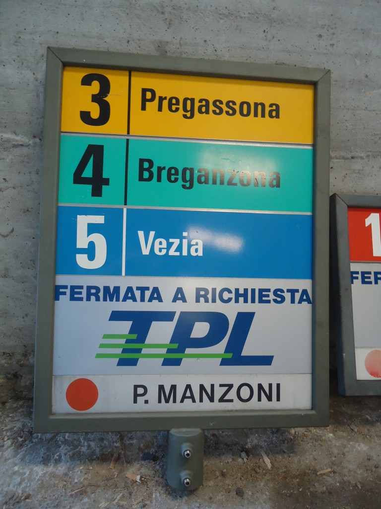 (141'300) - TPL-Haltestelle - Lugano, P. Manzoni - am 19. August 2012 in Yvonand