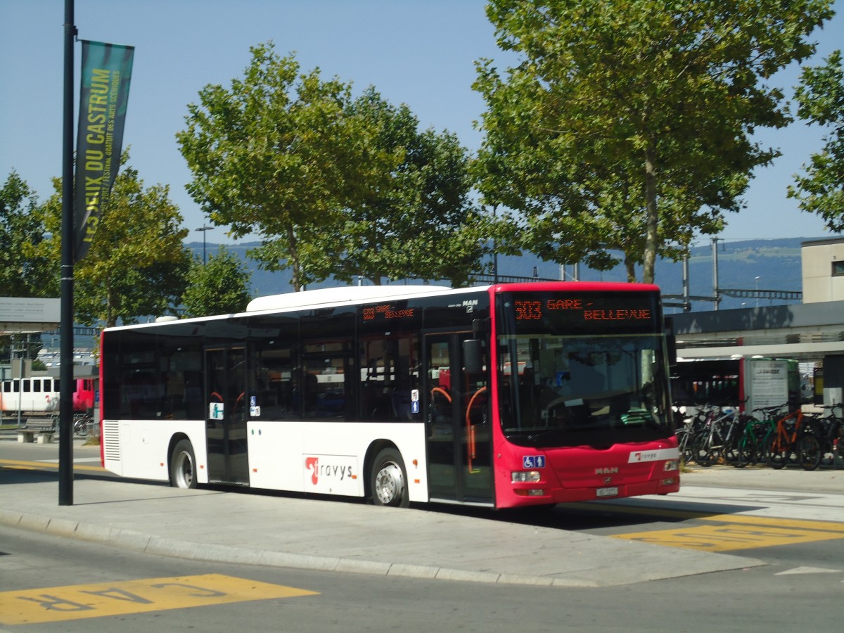 (141'364) - TRAVYS Yverdon - VD 1071 - MAN am 19. August 2012 beim Bahnhof Yverdon