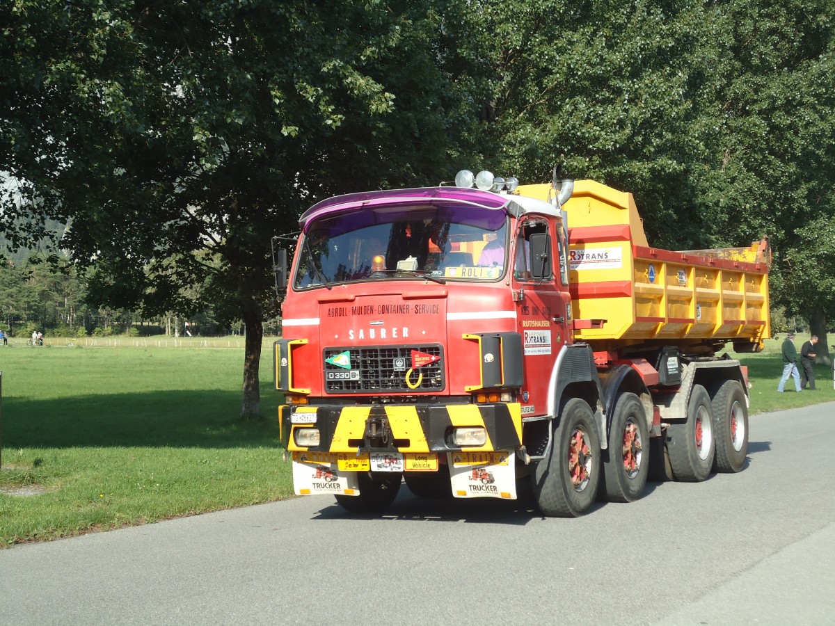 (141'658) - Rutishauser - Saurer am 15. September 2012 in Chur, Waffenplatz