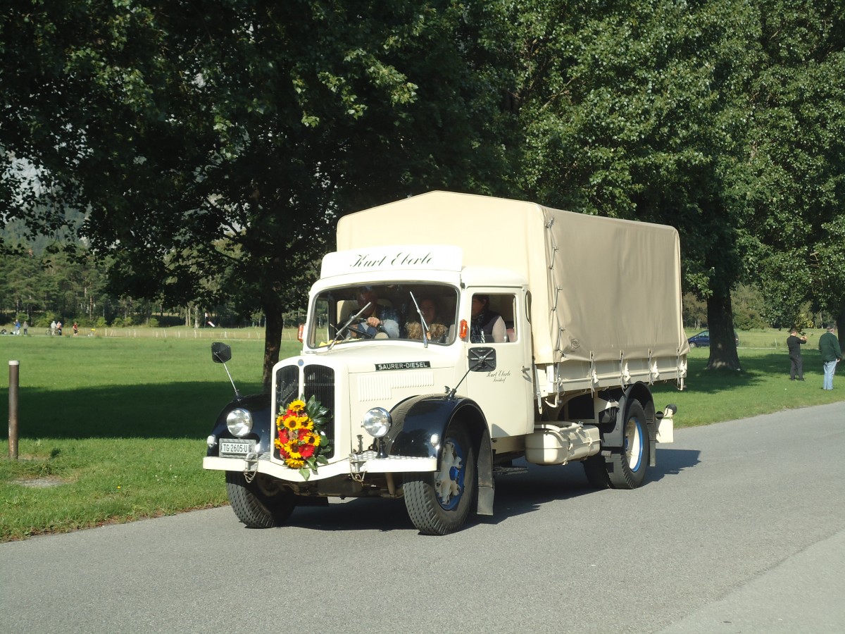 (141'659) - Eberle, Freidorf - TG 2605 U - Saurer am 15. September 2012 in Chur, Waffenplatz