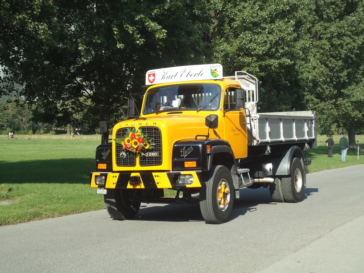(141'660) - Eberle, Freidorf - TG 2615 U - Saurer am 15. September 2012 in Chur, Waffenplatz