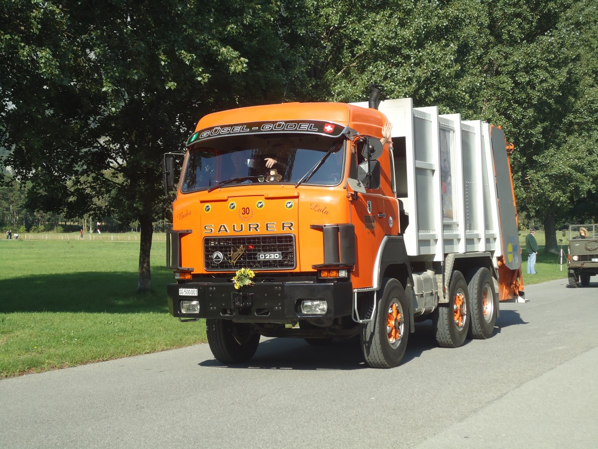 (141'680) - Tiefbauamt, St. Gallen - Nr. 810/SG 500'001 - Saurer am 15. September 2012 in Chur, Waffenplatz
