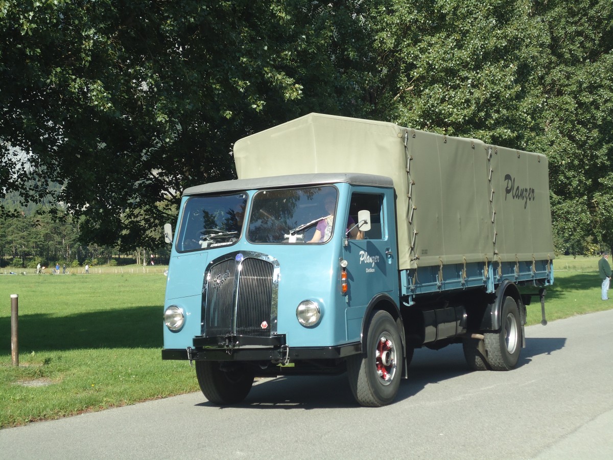 (141'708) - Planzer, Dietikon - Saurer am 15. September 2012 in Chur, Waffenplatz
