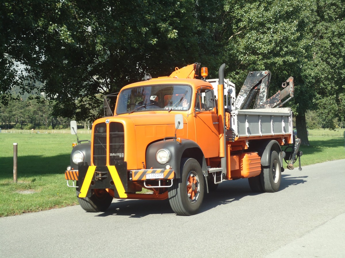 (141'739) - TG 192'295 - Saurer am 15. September 2012 in Chur, Waffenplatz