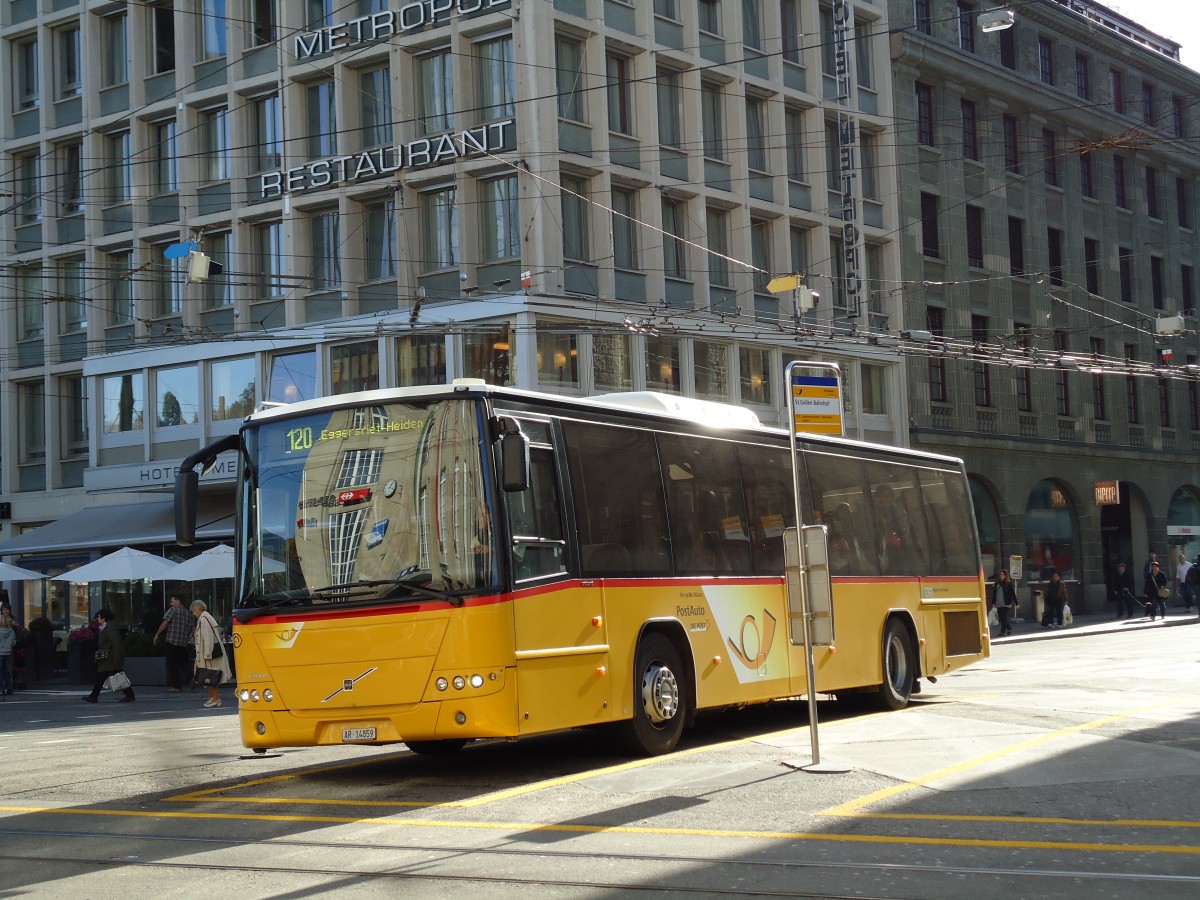 (141'959) - PostAuto Ostschweiz - AR 14'859 - Volvo am 20. Oktober 2012 beim Bahnhof St. Gallen