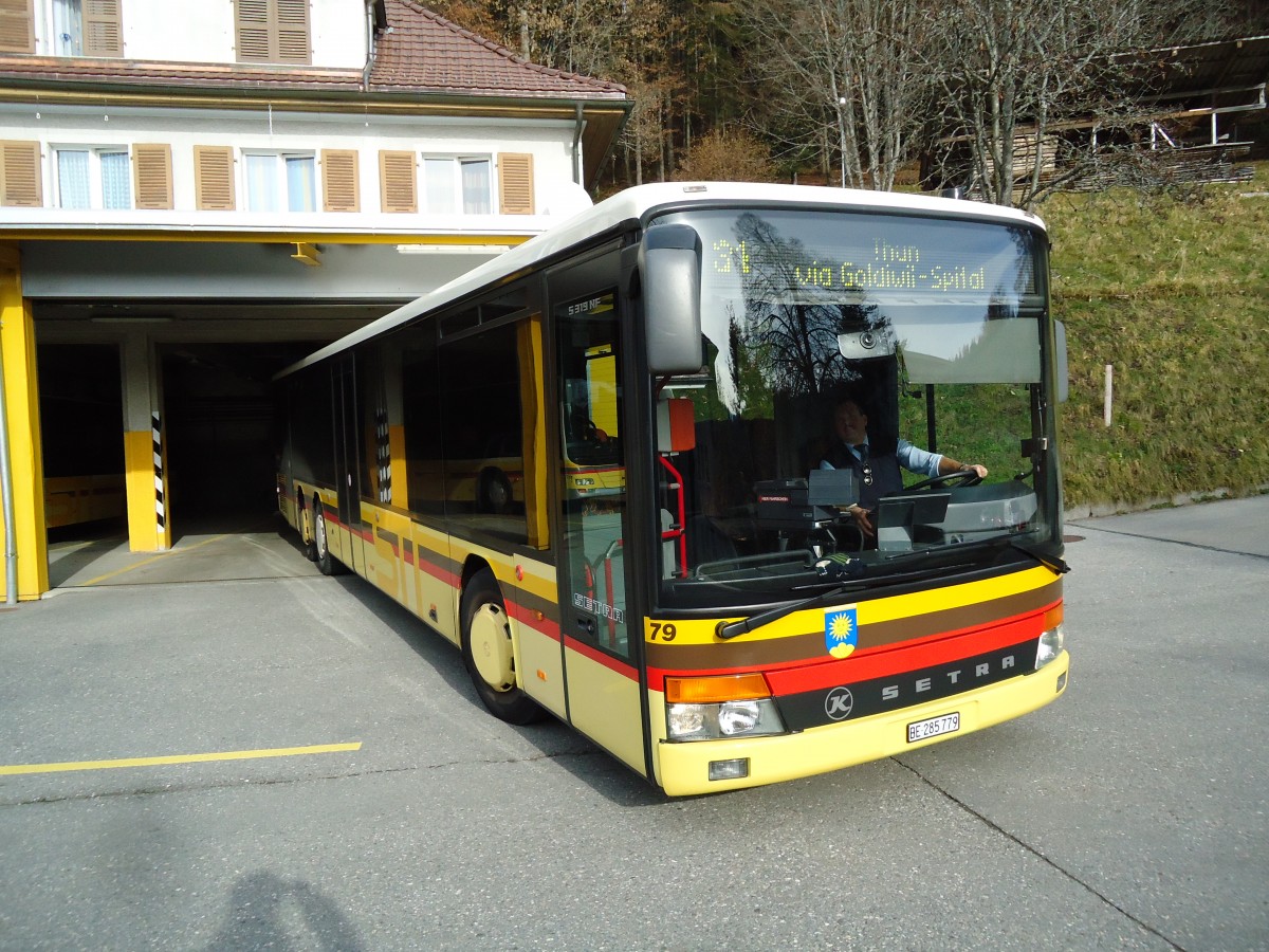 (142'212) - STI Thun - Nr. 79/BE 285'779 - Setra am 18. November 2012 in Heiligenschwendi, Garage