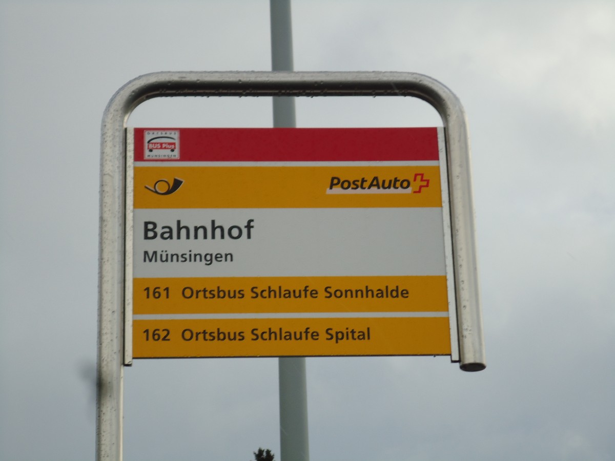 (142'445) - PostAuto-Haltestelle - Mnsingen, Bahnhof - am 10. Dezember 2012