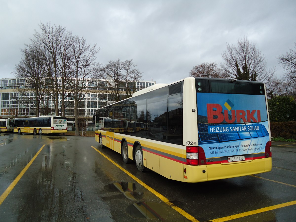 (142'529) - STI Thun - Nr. 132/BE 801'132 - MAN am 16. Dezember 2012 bei der Schifflndte Thun