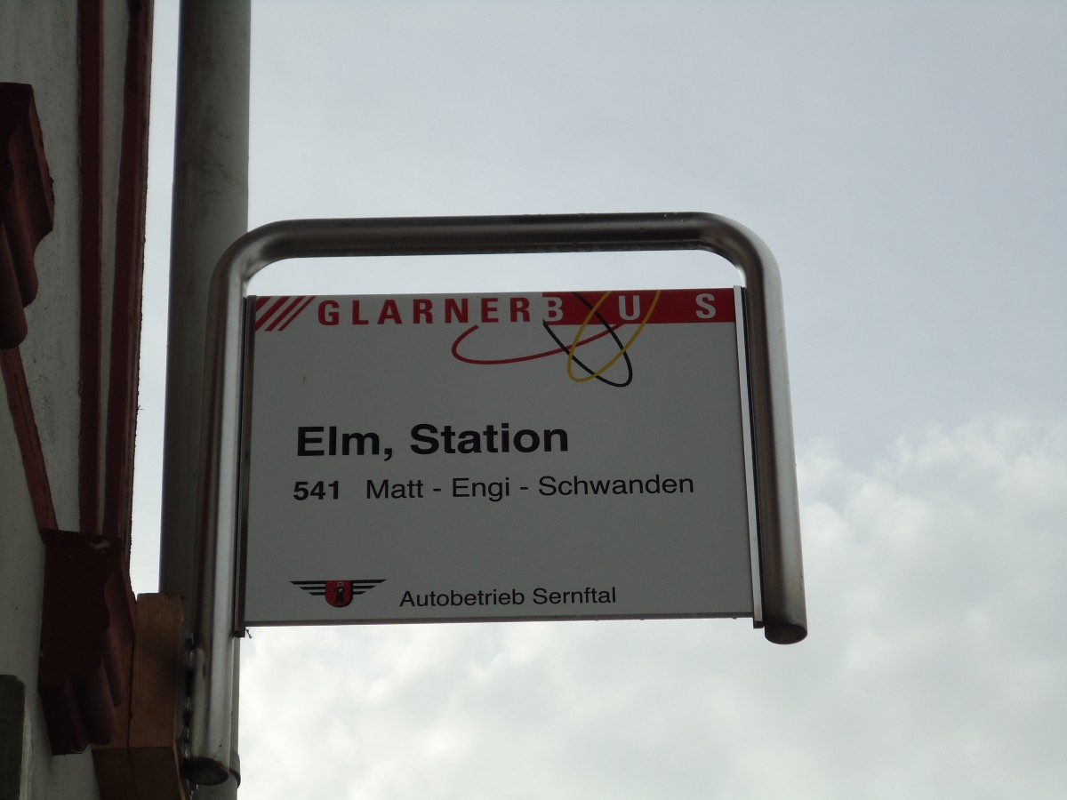 (142'605) - GlarnerBus-Haltestelle - Elm, Station - am 23. Dezember 2012