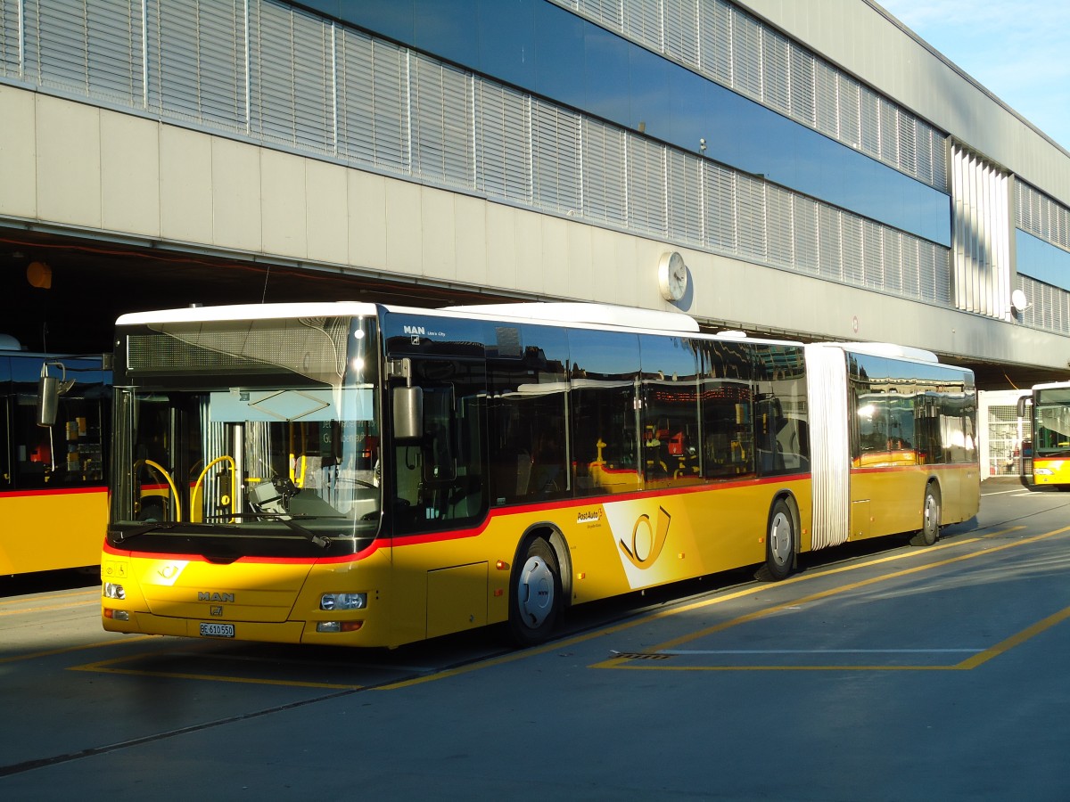 (142'851) - PostAuto Bern - Nr. 663/BE 610'550 - MAN am 29. Dezember 2012 in Bern, Postautostation