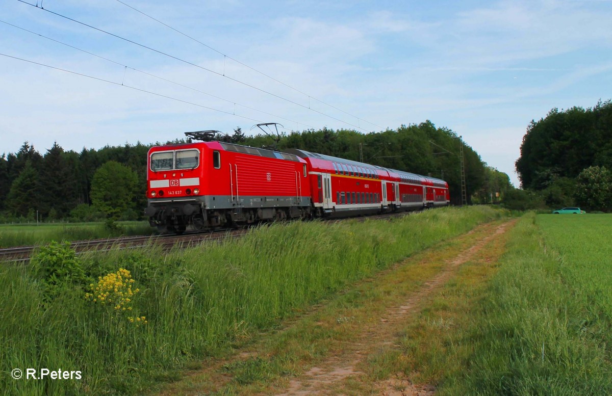 143 637 zieht bei Mainz/Bischofsheim die RB 75 15726 Aschaffenburg - Wiesbaden. 15.05.15