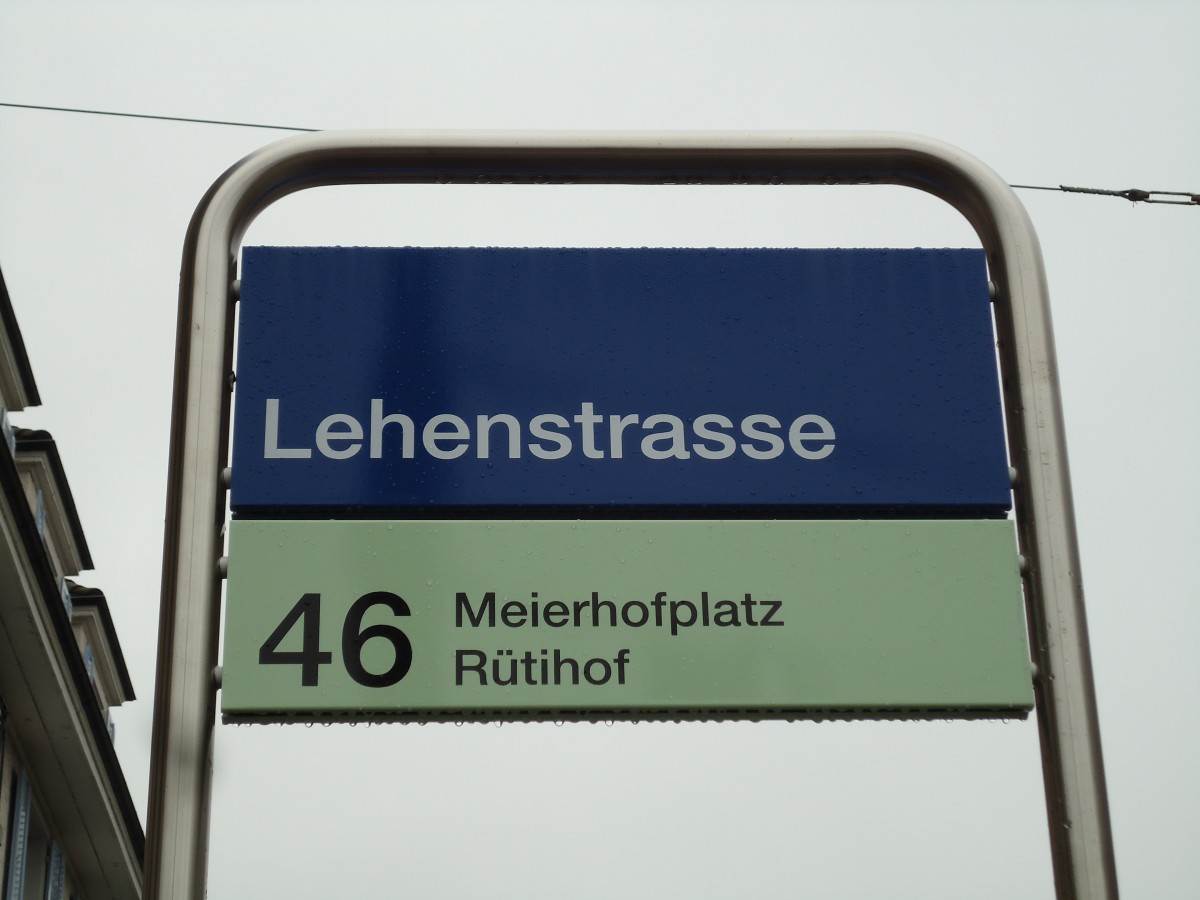 (143'760) - VBZ-Haltestelle - Zrich, Lehenstrasse - am 21. April 2013
