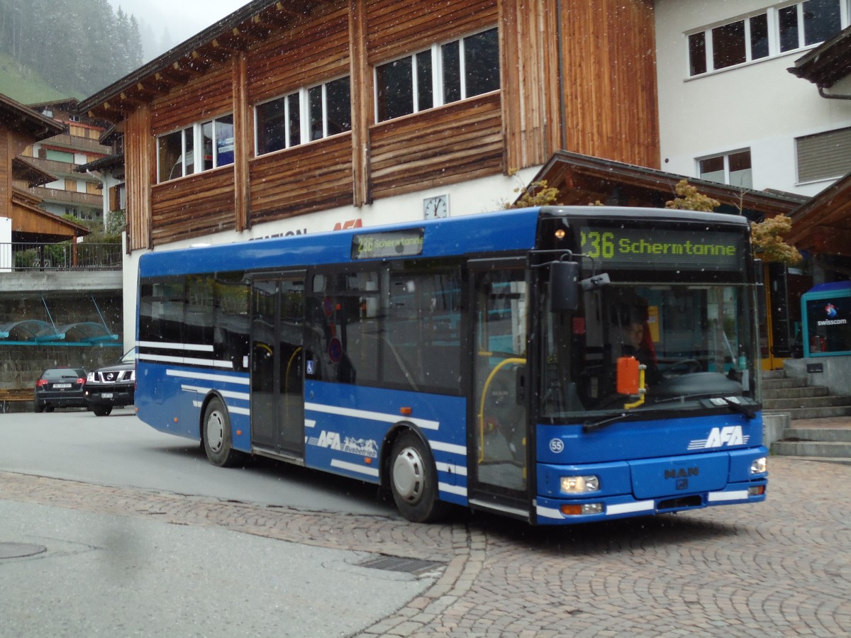 (144'533) - AFA Adelboden - Nr. 55/BE 611'055 - MAN/Gppel am 25. Mai 2013 beim Autobahnhof Adelboden