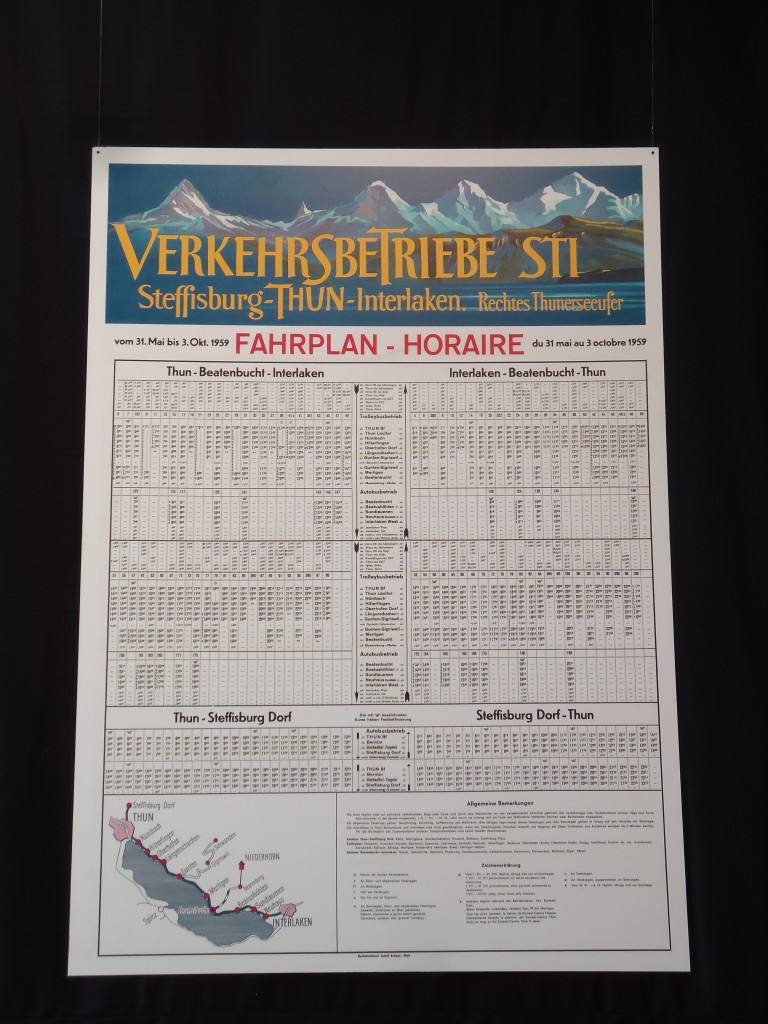 (145'094) - STI-Fahrplan 1959 am 16. Juni 2013 in Thun, Garage