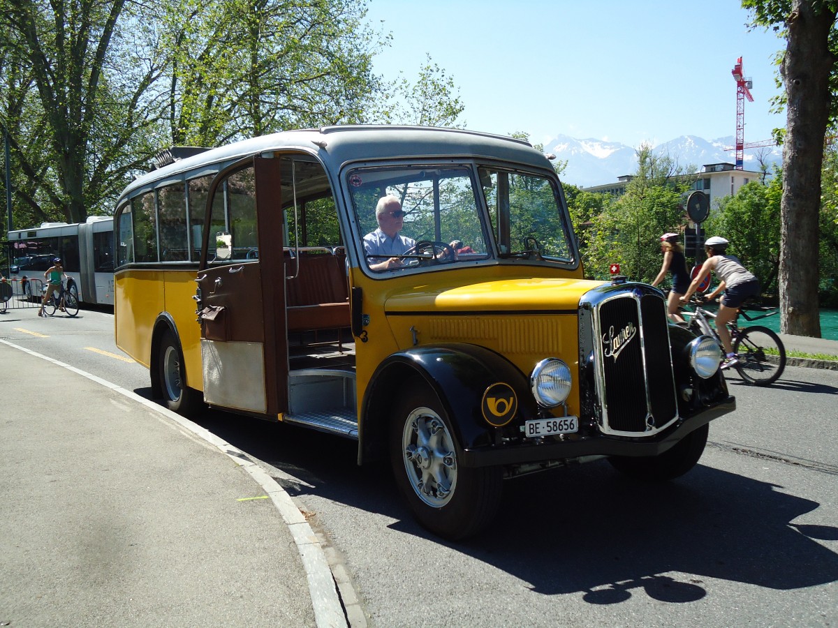 (145'111) - Reusser, Thun - BE 58'656 - Saurer/Hnni (ex Kontiki, Wettingen; ex Nussbaumer, Ganterschwil) am 16. Juni 2013 in Thun, Garage STI