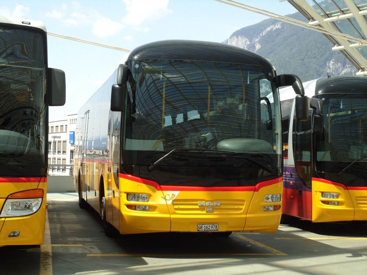 (145'191) - PostAuto Graubnden - GR 162'978 - MAN am 17. Juni 2013 in Chur, Postautostation