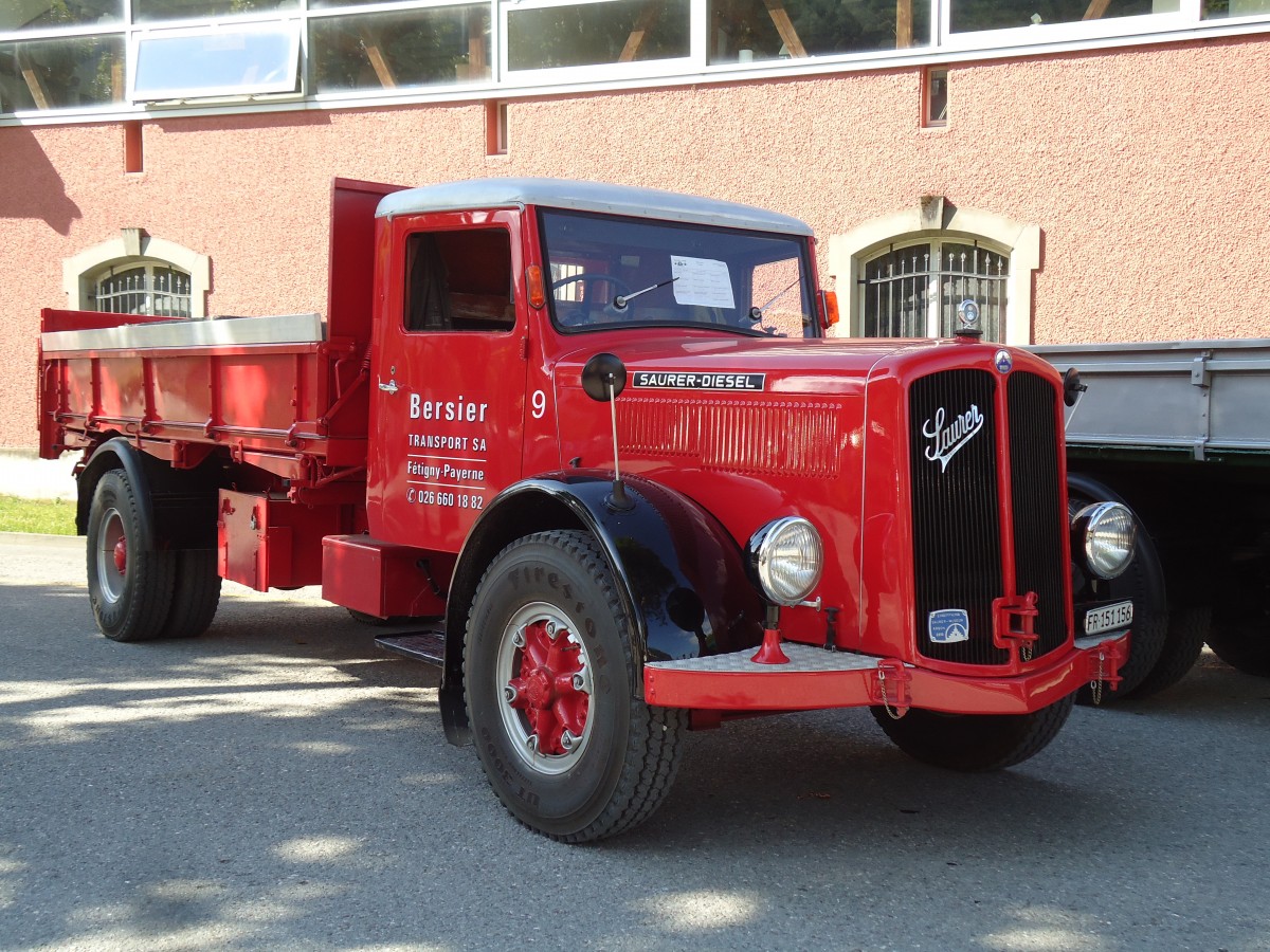 (145'362) - Bersier, Ftigny - Nr. 9/FR 151'156 - Saurer am 22. Juni 2013 in Aigle, Saurertreffen