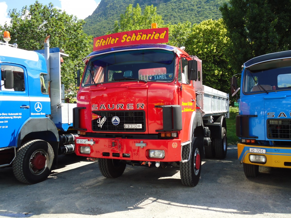 (145'409) - Gfeller, Schnried - BE 361'467 - Saurer am 22. Juni 2013 in Aigle, Saurertreffen