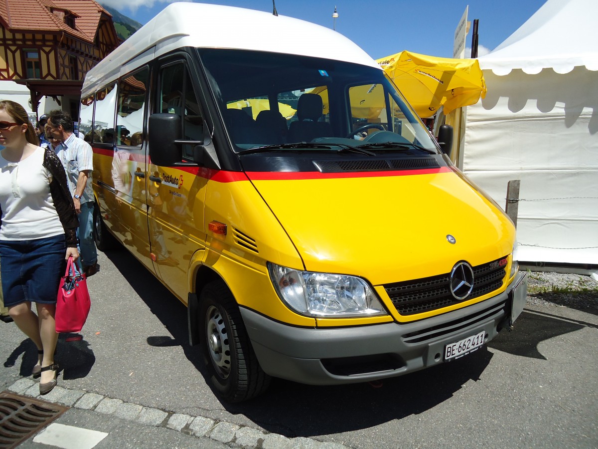 (145'553) - PostAuto Bern - BE 662'411 - Mercedes (ex ASKA Aeschi Nr. 15) am 30. Juni 2013 in Frutigen, 100 Jahre BLS