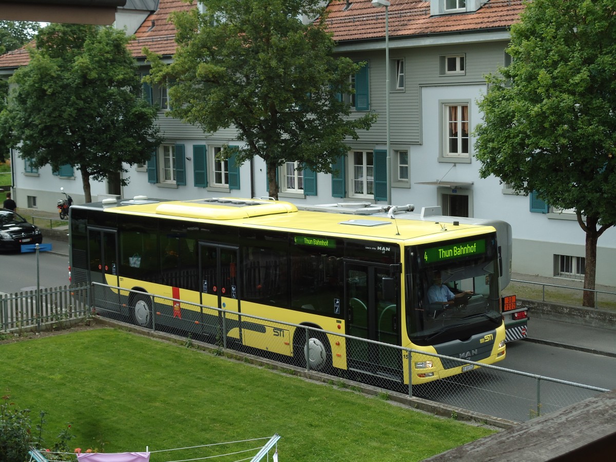 (145'727) - STI Thun - Nr. 152/BE 801'152 - MAN am 8. Juli 2013 in Thun-Lerchenfeld, Langestrasse