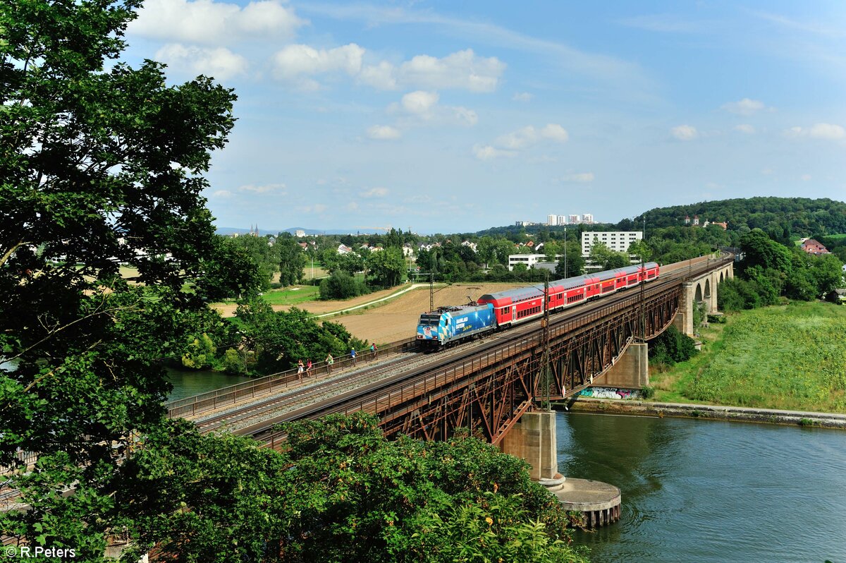 146 246-4  Bahnland Bayern  verlässt Regensburg als RE50 RE4858 München - Nürnberg. 21.08.21